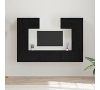 ROMHZKS Ensemble de 7 meubles TV avec étagère - Chêne noir - Table TV - Meuble bas - Buffet - Salon - 180 x 30 x 120 cm