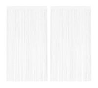 ROMHZKS Lot de 2 rideaux à fils en 100 % polyester - Rideau de porte avec cordon de serrage - Moustiquaire - Séparateur de pièce - Décoration de vitrine - Lavable et peut être raccourci