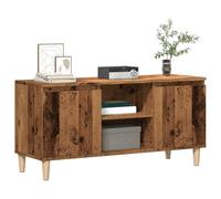 ROMHZKS Meuble TV aspect bois vieilli - Table basse - Cabinet HiFi - Buffet suspendu - 102 x 35 x 50 cm