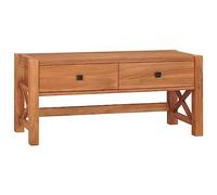 ROMHZKS Meuble TV avec tiroirs, buffet suspendu, étagère TV, 100 x 40 x 45 cm, bois de teck