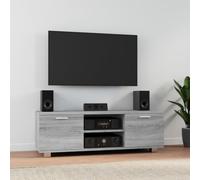 ROMHZKS Meuble TV gris Sonoma - Commode - Buffet à suspendre - Table basse - 120 x 40,5 x 35 cm - En matériau dérivé du bois