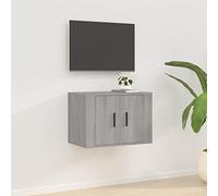 ROMHZKS Meuble TV mural gris Sonoma - Commode - Table basse - Banc TV - Buffet suspendu - 57 x 34,5 x 40 cm