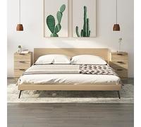 ROMHZKS Moderner Nachttisch mit 3 Schubladen und robuster Oberplatte aus Holzwerkstoff | Stauraum Möbel für Schlafzimmer | Stabiles Design mit Wandhalterung