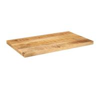 ROMHZKS Plateau de table rectangulaire en bois massif vieilli - 40 x 20 x 2,5 cm - Pour table de bar, table d'appoint ou projets de meubles - Plateau de table robuste et durable en bois de manguier