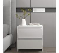 ROMHZKS Table de chevet intemporelle avec 2 tiroirs pour espace de rangement - Table d'appoint robuste et durable avec un design élégant pour ranger des livres, des magazines