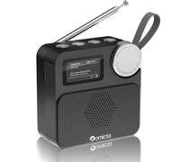Romicta Radio numérique portable DAB/DAB+/FM avec Bluetooth 5.0, affichage couleur, fente microSD, alarme et minuterie, batterie rechargeable, pour la maison et les voyages
