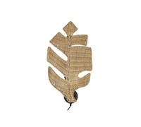 Romimex Applique murale naturelle feuille de plante 35 x 60 x 5 cm