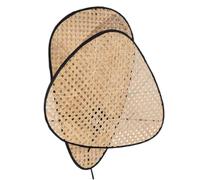 Romimex Applique murale noire naturelle triangulaire 11 x 50 x 40 cm
