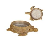 Romimex Centre de Table Beige Naturel Tortue 20 x 5 x 22 cm rotin