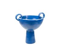 Romimex Centre de Table Bleu Cobalt 29 x 35 x 34 cm avec poignées