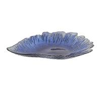 Romimex Centre de Table Bleu Verre Coquillage 40 x 6 x 29 cm