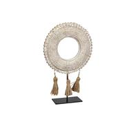 Romimex Figurine décorative Beige Naturel 6 x 33 x 21 cm Disque