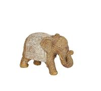 Romimex Figurine décorative Beige Naturel en polyrésine éléphant
