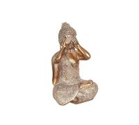 Romimex Figurine décorative dorée Bouddha 15 x 24 x 13 cm