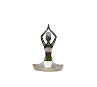Romimex Figurine décorative Marron résine Africaine Assiette 20 x 29 x 12 cm