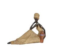 Romimex Figurine décorative Multicolore en résine Africaine Vase 26 x 20 x 12 cm