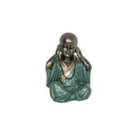 Romimex Figurine décorative Turquoise dorée Moine 13 x 18 x 11 cm
