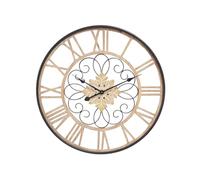 Romimex Horloge Murale Noire Bois métal 50 x 50 x 5 cm D1619677 - EAN : 8435547184166