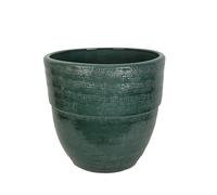 Romimex Jardinière Verte en céramique 28 x 28 x 28 cm