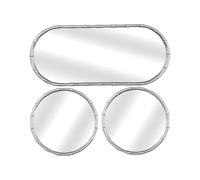 Romimex Jeu de miroirs argentés en PVC (3 pièces)
