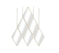Romimex Jeu de miroirs dorés en polystyrène 17 x 27 x 1 cm