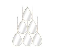 Romimex Jeu de miroirs dorés en polystyrène 19 x 27 x 1 cm