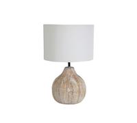 Romimex Lampe de table beige bambou fibre 36 x 60 x 36 cm