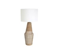 Romimex Lampe de table beige bambou fibre 38 x 80 x 38 cm