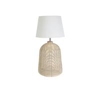Romimex Lampe de table beige osier 38 x 76 x 38 cm