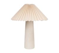 Romimex Lampe de table blanc beige céramique 35 x 42 x 35 cm