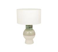 Romimex Lampe de table blanc vert céramique 33 x 49 x 33 cm