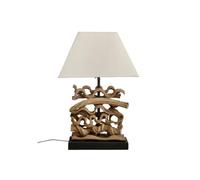 Romimex Lampe de table en bois naturel 30 x 45 x 25 cm