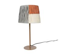 Romimex Lampe de table marron beige gris métal 25 x 47 x 25 cm