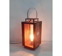 Romimex Lampe de table marron métal 20 x 36 x 20 cm Lanterne