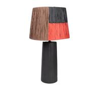 Romimex Lampe de table marron noir orange céramique 25 x 46 x 25 cm