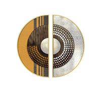 Romimex Lot de 2 Tableaux Multicolores Acrylique Aluminium Abstrait 70 x 70 x 3 cm