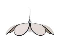 Romimex Plafonnier noir naturel bambou fleur 53 x 15 x 53 cm
