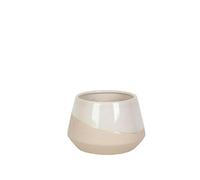 Romimex Pot Blanc Beige céramique 25 x 18 x 25 cm