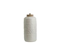 Romimex Pot Blanc Bois céramique 24 x 55 x 24 cm avec Couvercle