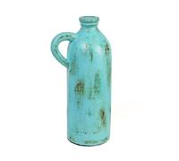 Romimex Vase Turquoise en céramique 21 x 41 x 16 cm avec Anse
