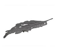 Romimex Vide-Poches Noir Aluminium Feuille de Plante 69 x 6 x 24 cm
