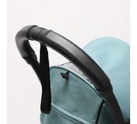 ROMIRUS Housse de poignée de poussette compatible avec YOYO3 - Accessoires de barre de pare-chocs avec fermeture éclair - En cuir végétalien - Noir