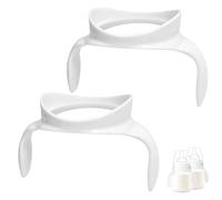 ROMIRUS Lot de 2 Poignées pour biberons compatibles avec Avent anti-colique avec valve air free Classic+ Biberons (Blanc)