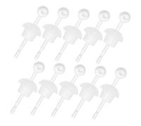 ROMISBABA 1 boîte Set de Boucles Oreilles Résine Transparente avec Bouchons Silicone Clous Invisibles pour Oreilles Sensibles Kit de Piercings avec Bouchons Champignon Confortables et