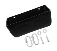 ROMISBABA 1 Ensemble Mangeoire Automatique Plastique pour Volaille et Animaux Bac de Nourriture Suspendu pour Poules et Chèvres Capacité Noir Facile à Installer et Lavable