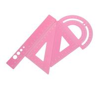 ROMISBABA 1 ensemble Set de Règles de Dessin avec Rapporteur Outils de Mesure Pratiques pour Mathématiques et Dessin Rose