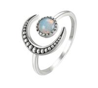 ROMISBABA 1 pièce Bague Ajustable de Lune Chic pour Femme Anneau Ouvert Confort Optimal et Adaptable à