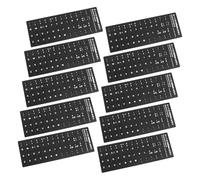 ROMISBABA 10 Pièces Autocollants Clavier Italien Protection Clavier Lettres Individuelles pour Apprentissage et Remplacement Facile à Coller et Retirer Cadeau Étudiant