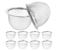 ROMISBABA 10 pièces Filtre à Thé Acier Inoxydable Maille Fine Infuseur Panier Passoire Réutilisable pour Théière