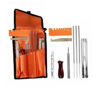 ROMISBABA 10 pièces Kit Affûtage Tronçonneuse Limes Métal Durables pour Affûteur Chaîne Poignée Ergonomique Bois Résistant à Usure pour Usage Professionnel et Personnel